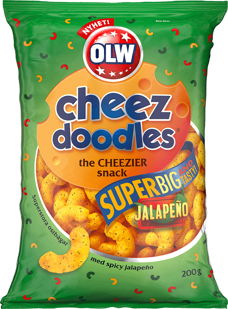 OLW Cheez Doodles Superbig Jalapeño 200g