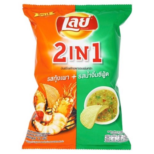 Läs mer om LAYS 2in1 Chips Kung Pao & Sea Sauce 73g