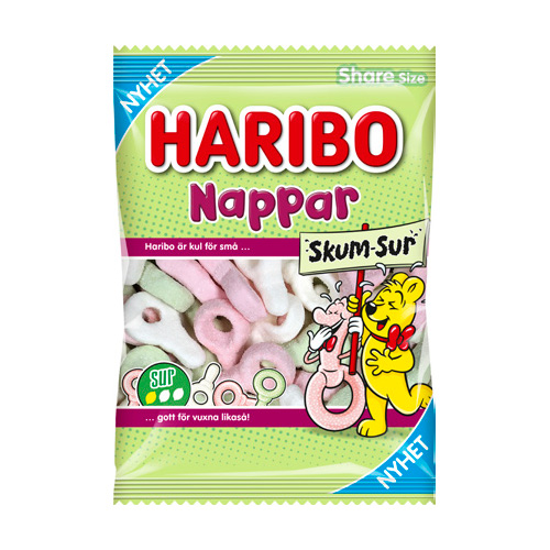 Haribo Nappar Skum Sura 120g