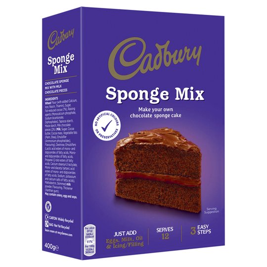 Läs mer om Cadbury Chocolate Sponge Mix 400g