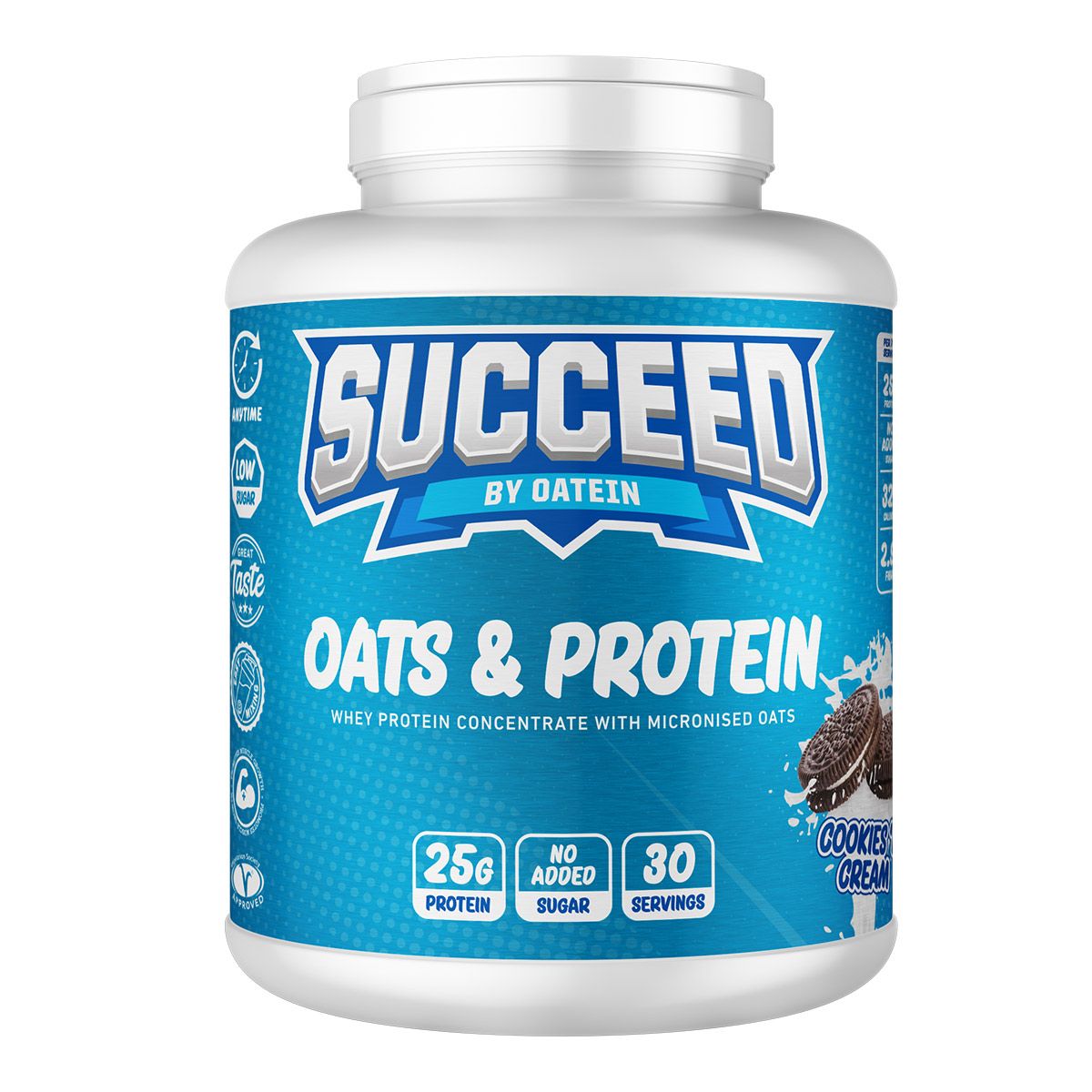 Oatein Succeed Oats & Whey Protein - Cookies & Cream 2.2kg
