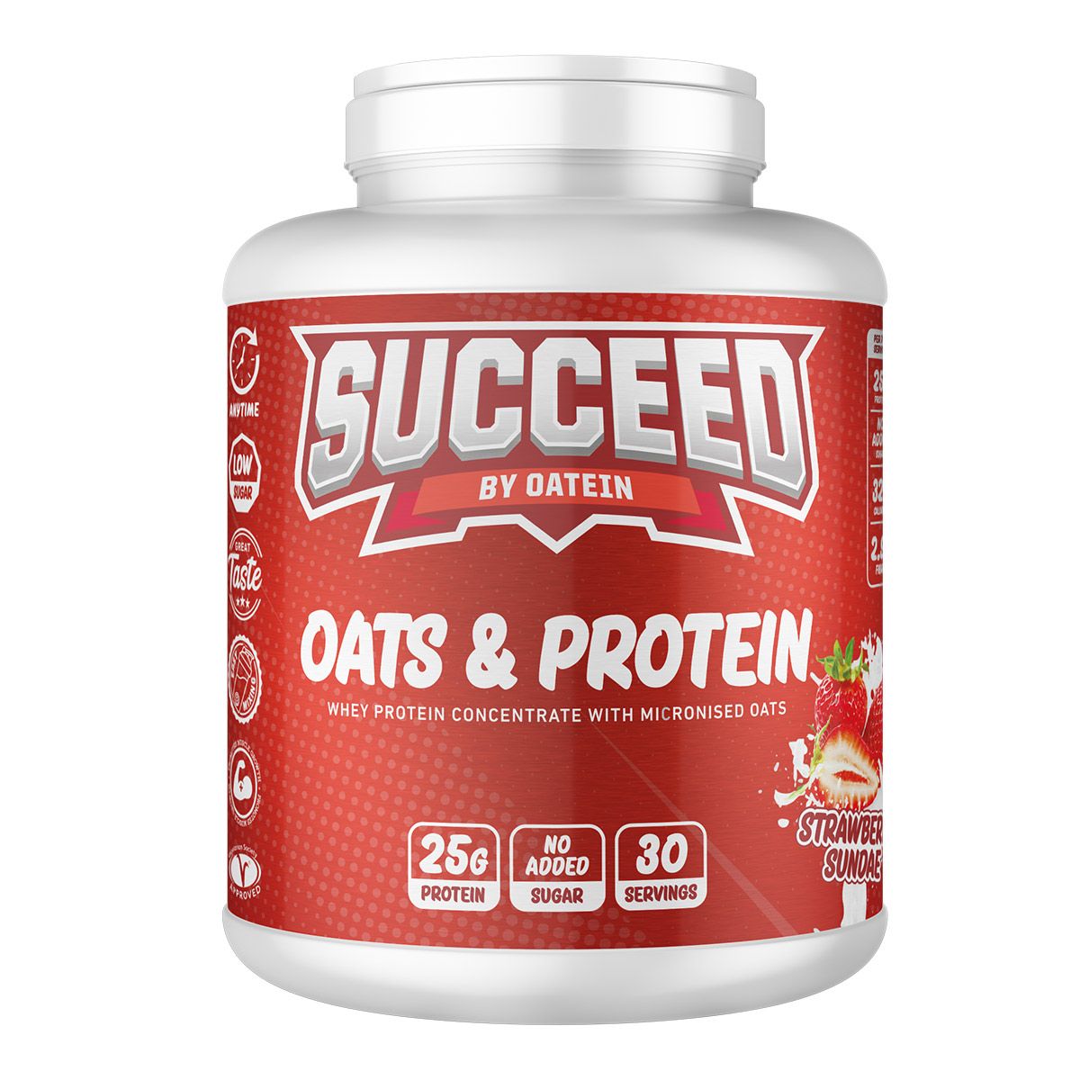 Oatein Succeed Oats & Whey Protein - Strawberry Cream 2.2kg