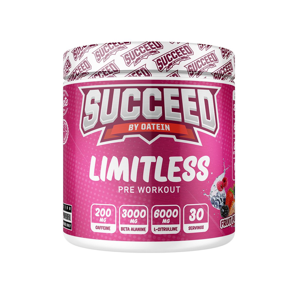 Oatein Succeed Limitless Pre-Workout - Fruit Punch 360g