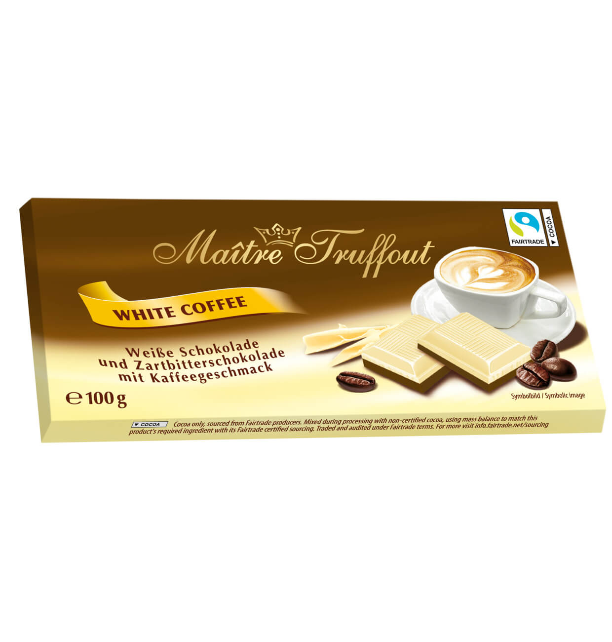 Läs mer om Maitre Truffout White Coffee chocolate 100g