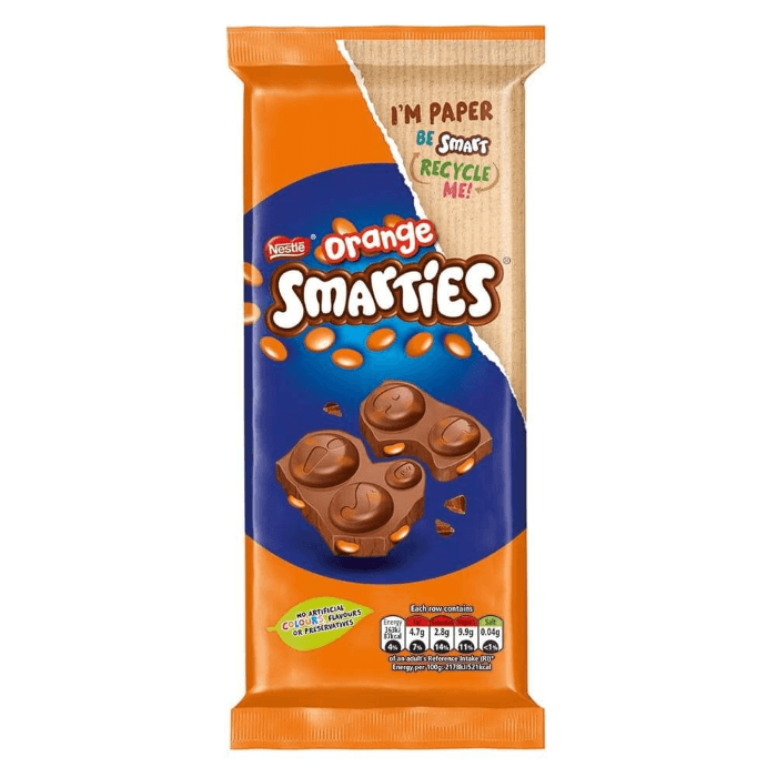 Läs mer om Smarties Orange Chocolate Bar 90g