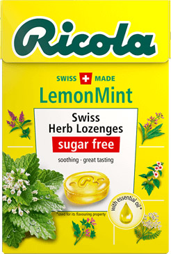 Ricola Lemon & Mint Sugar Free 45g