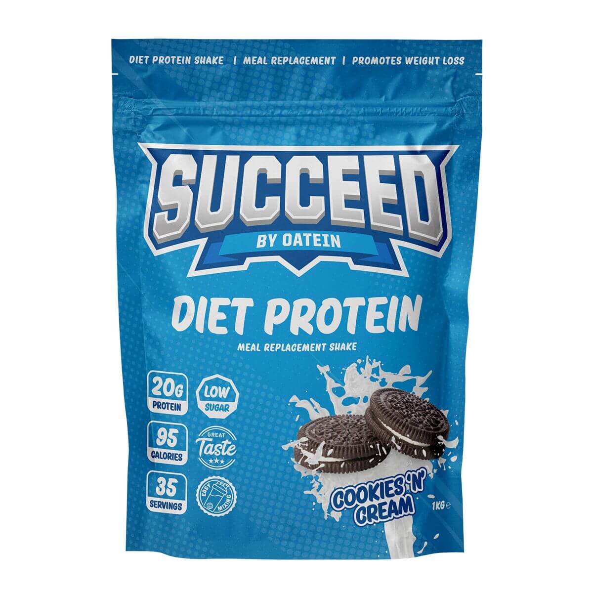 Oatein Succeed Diet Whey - Cookies and Cream 1kg