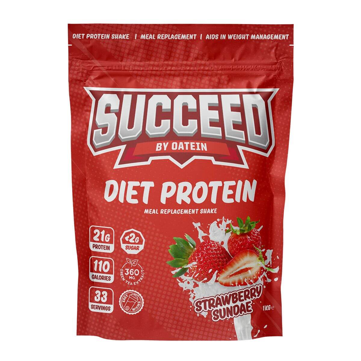 Oatein Succeed Diet Whey - Strawberry Sundae 1kg