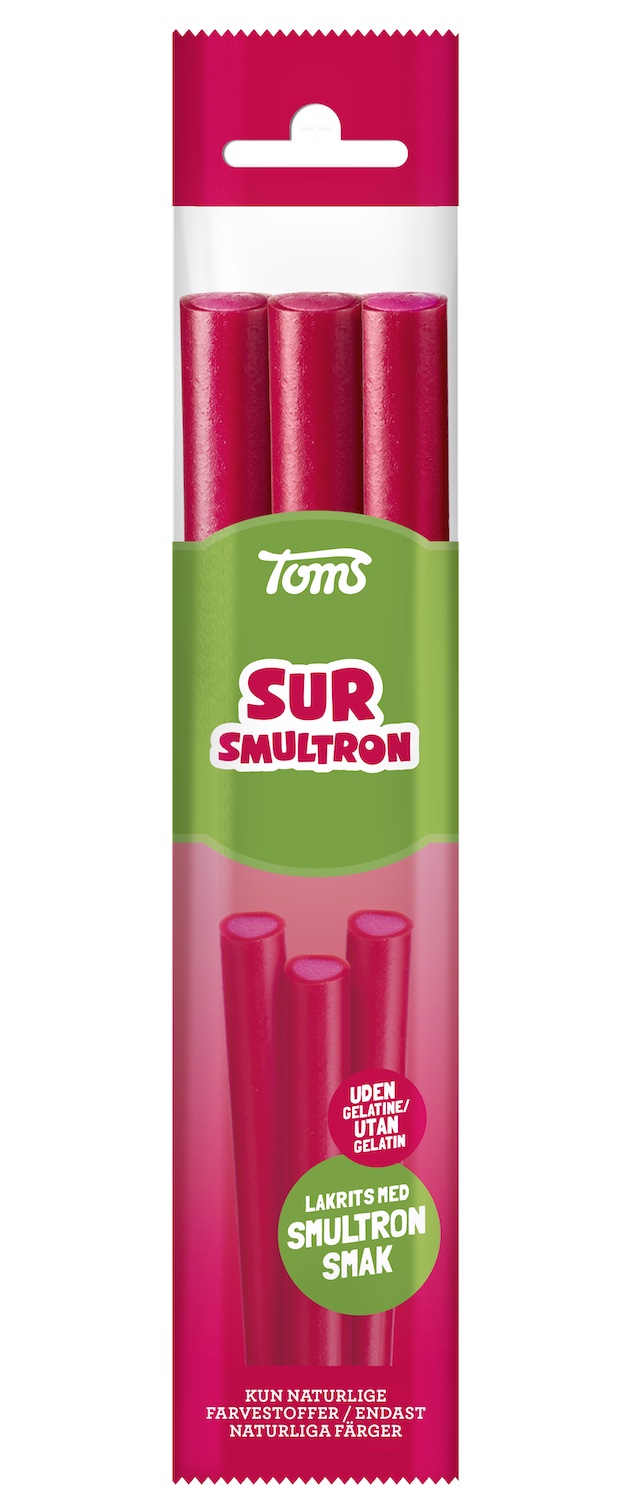 Läs mer om Toms Pingvinstång Sur Smultron 3-pack 75g