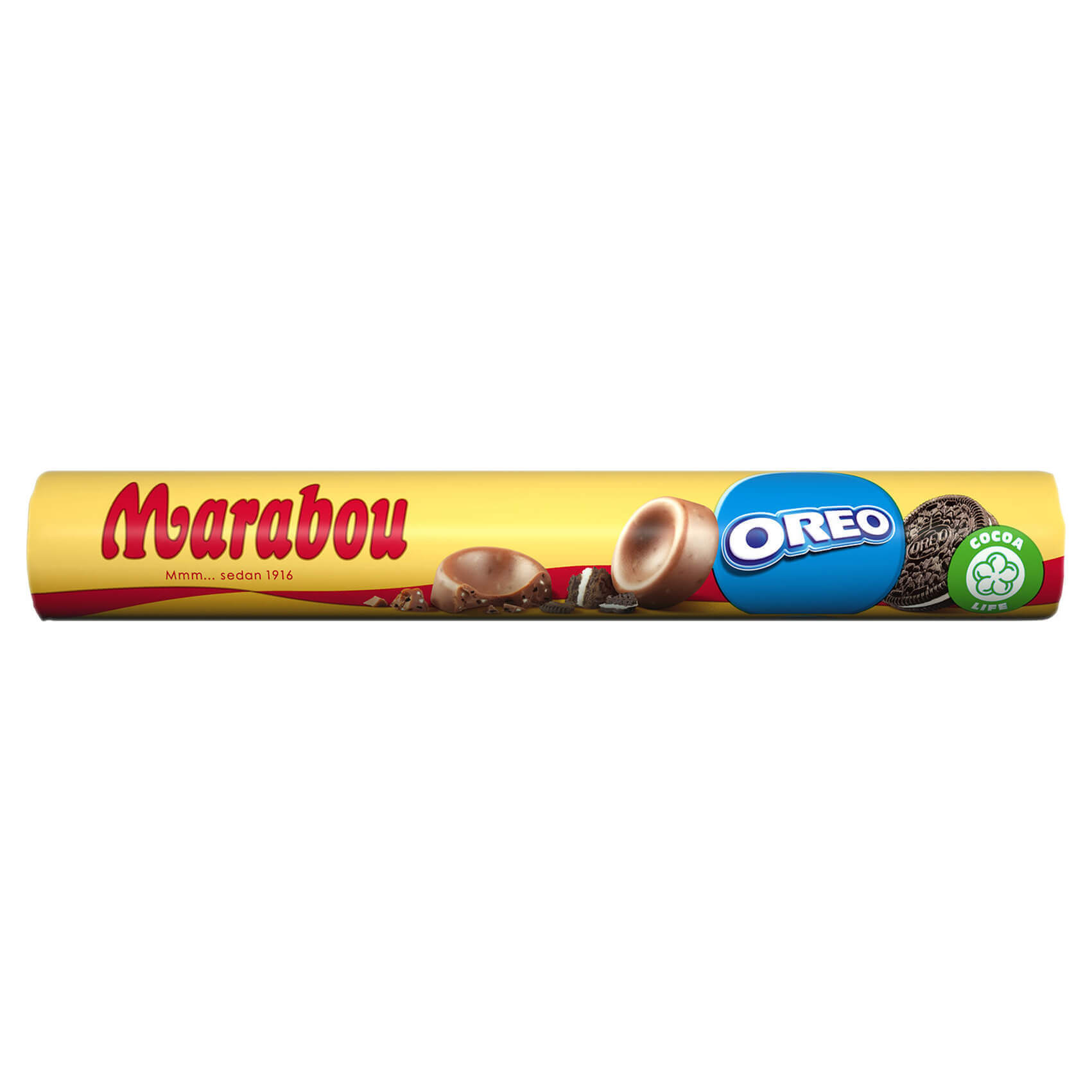 Läs mer om Marabou Mjölkchoklad Rulle med Oreo 67g