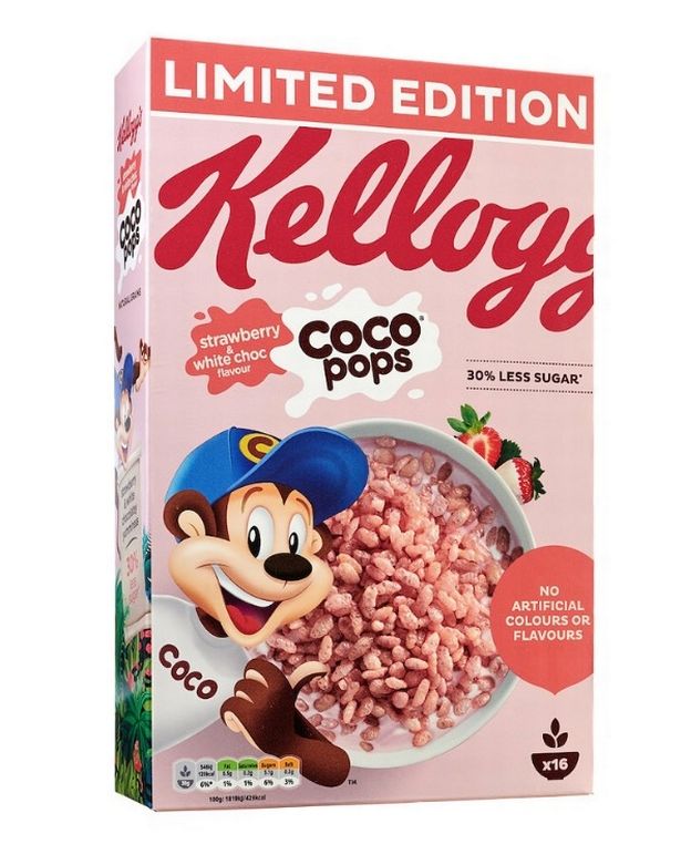 Kelloggs Strawberry & White Choc Flavour Coco Pops 480g