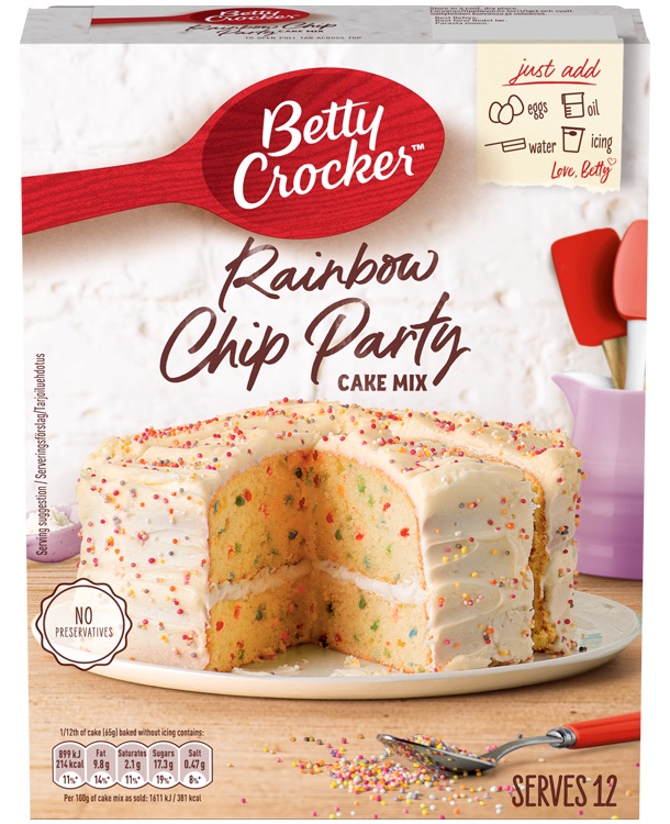 Läs mer om Betty Crocker Rainbow Chip Party Cake Mix 432g