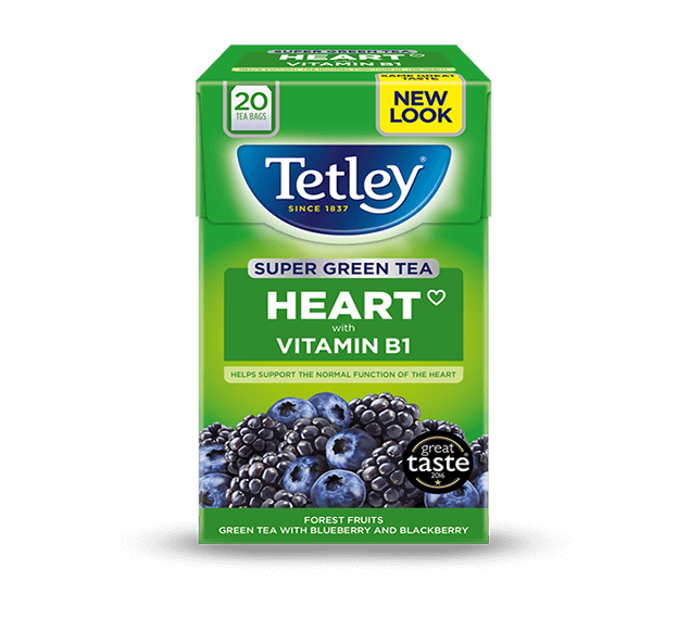 Tetley Super Green Tea Heart Forest Fruits 20 påsar
