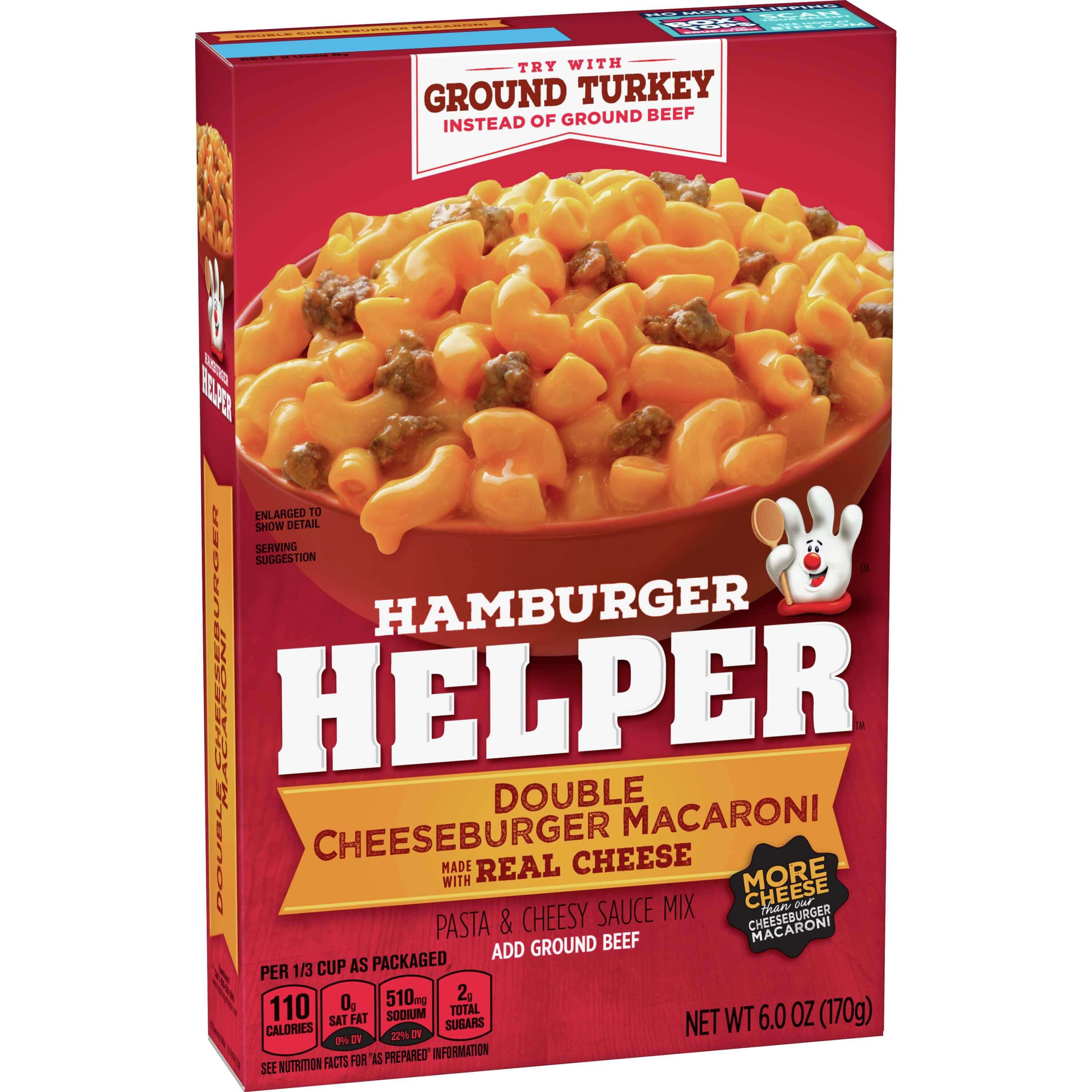 Läs mer om Hamburger Helper Double Cheeseburger Macaroni 170g