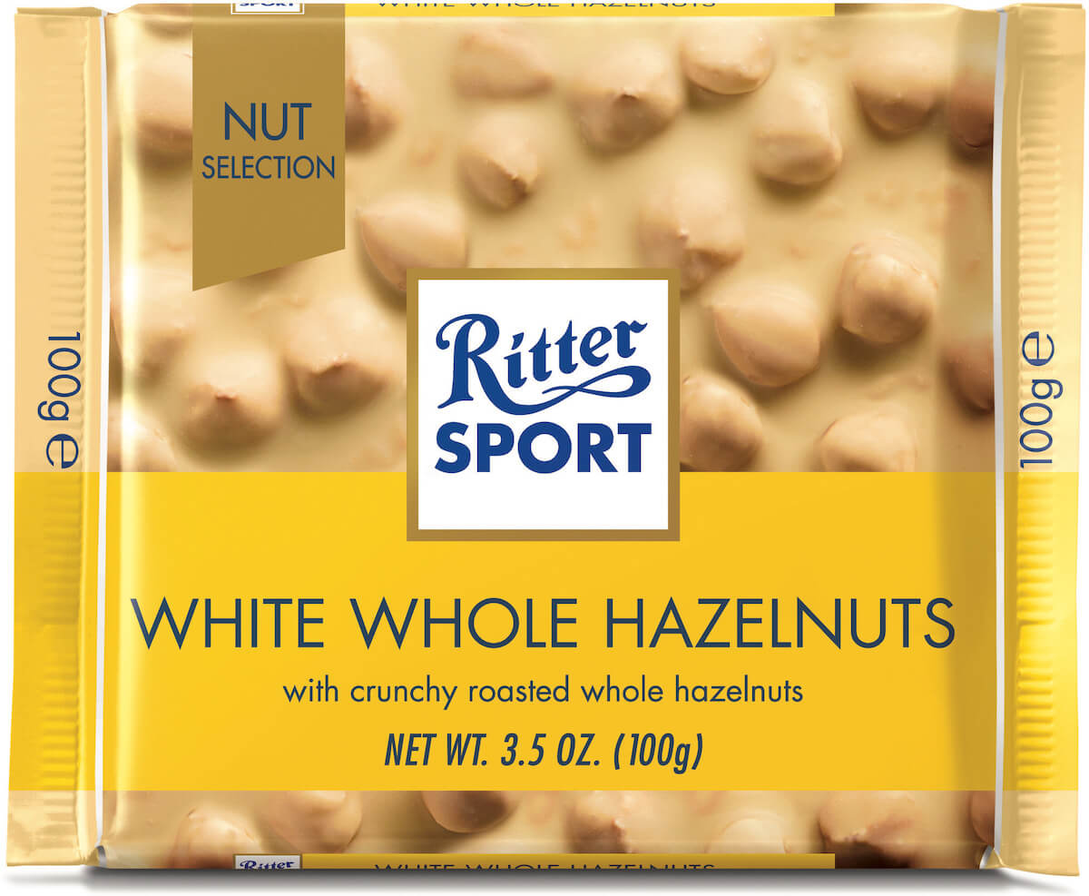 Läs mer om Ritter Sport White Whole Hazelnut 100g