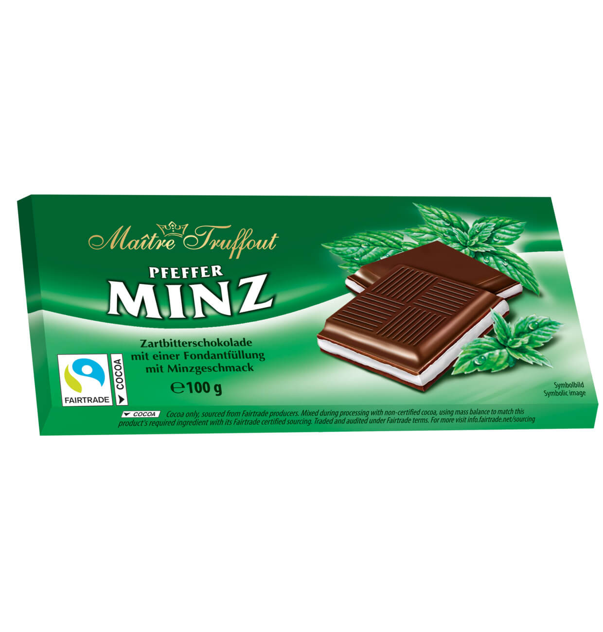 Läs mer om Maitre Truffout Mörk Choklad m. Pepparmintkräm 100g