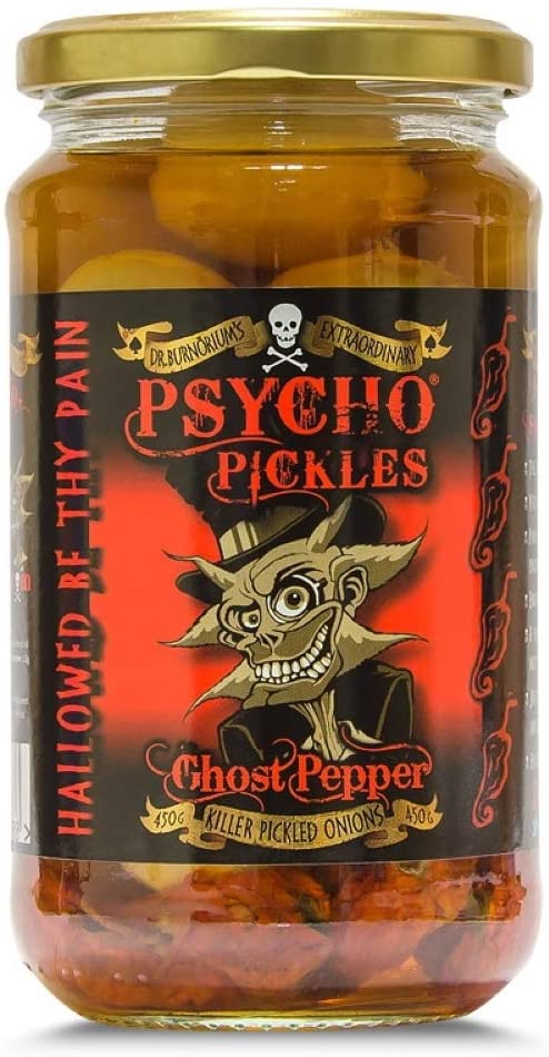 Psycho Pickles Ghost Pepper Onions 450g