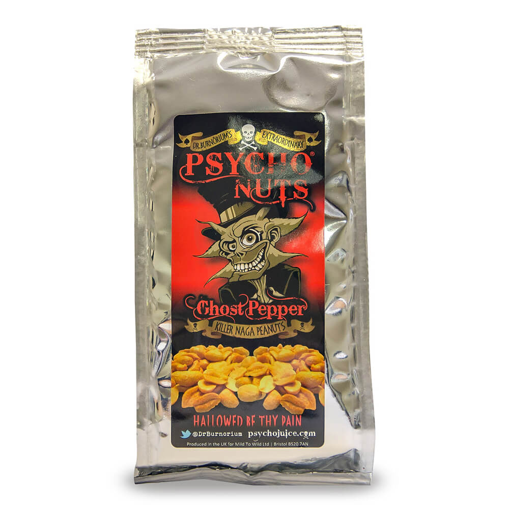 Läs mer om Psycho Nuts Ghost Pepper Peanuts 80g