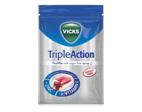 Läs mer om Vicks Triple Action Sugar Free 72g