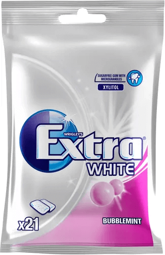 Läs mer om Wrigleys Extra Tuggummi White Bubblemint 29g