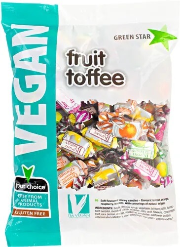 Läs mer om Green Star Vegan Fruit Toffee 500g