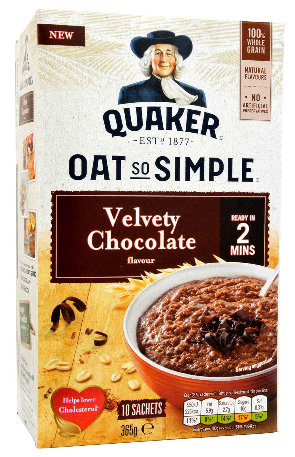 Quaker Oat So Simple Velvety Chocolate 365g