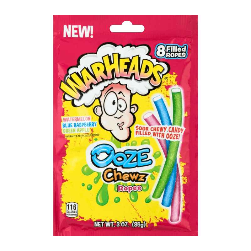 Läs mer om Warheads Ooze Chewz Ropes 85g