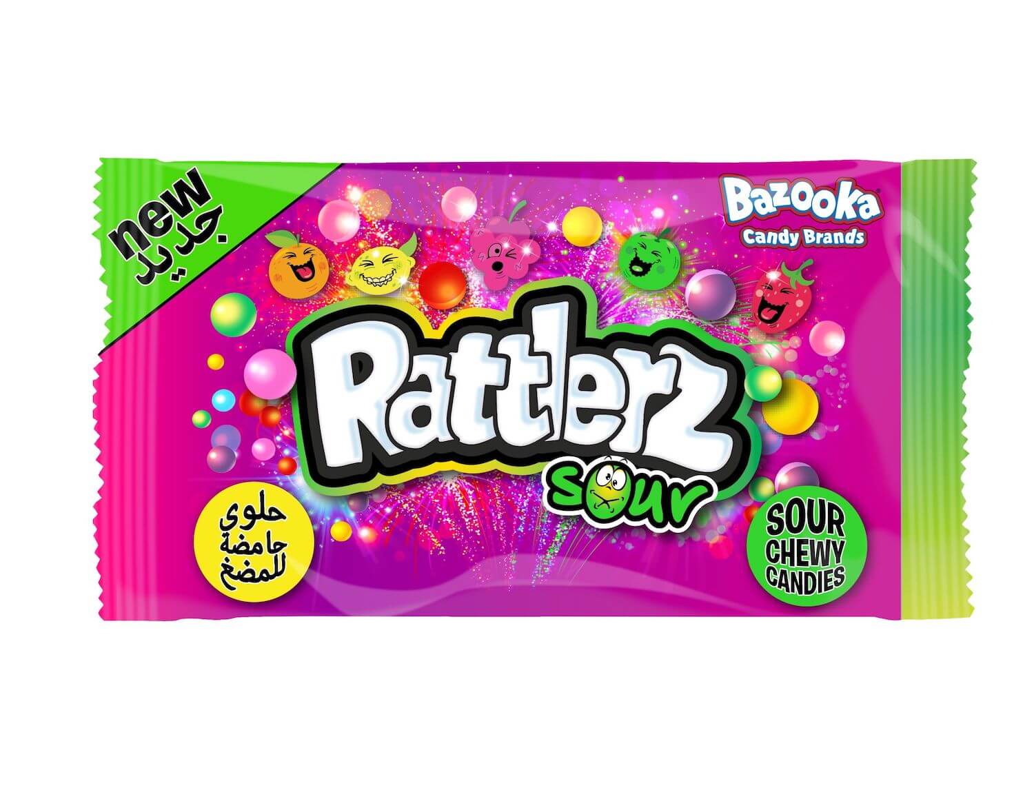 Läs mer om Bazooka Rattlerz Sour Chewy Candies 40g