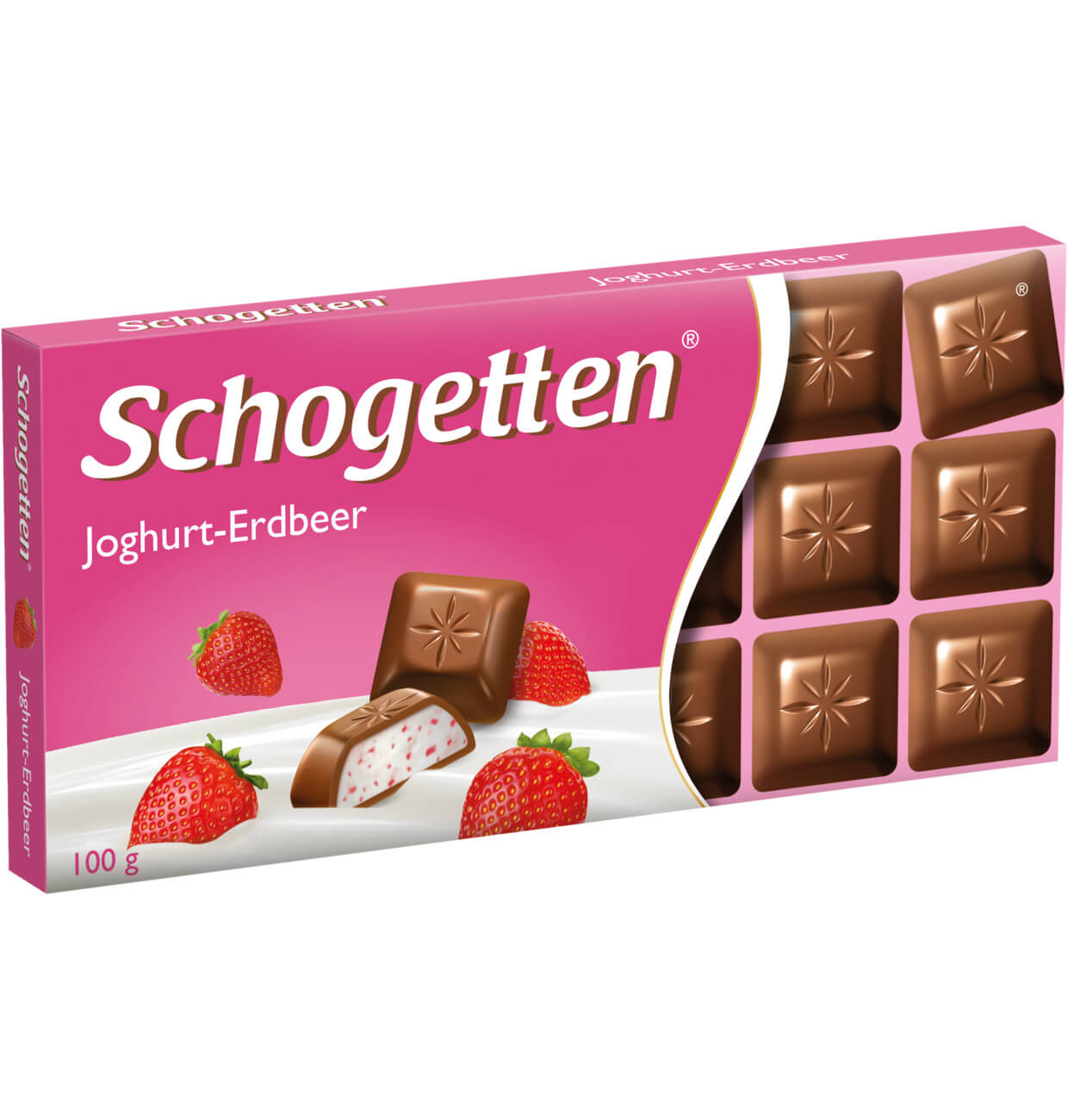 Läs mer om Schogetten Chocolate yoghurt-strawberry 100g
