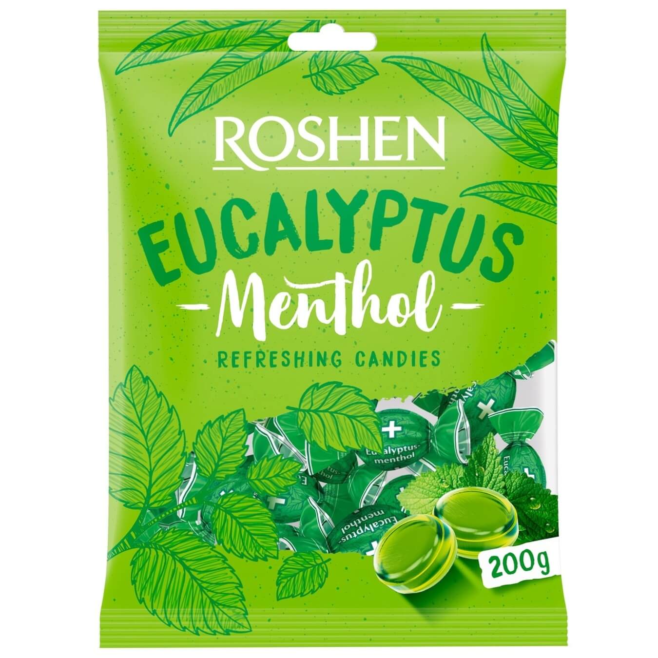 Läs mer om Roshen Menthol Eucalyptus Pastiller 200g