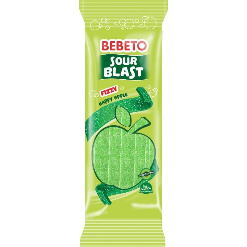 Bebeto Sour Blast - Fizzy Äpple 180g
