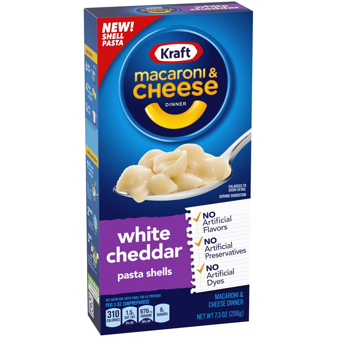 Kraft Macaroni & Cheese White Cheddar 207g present/presenttips