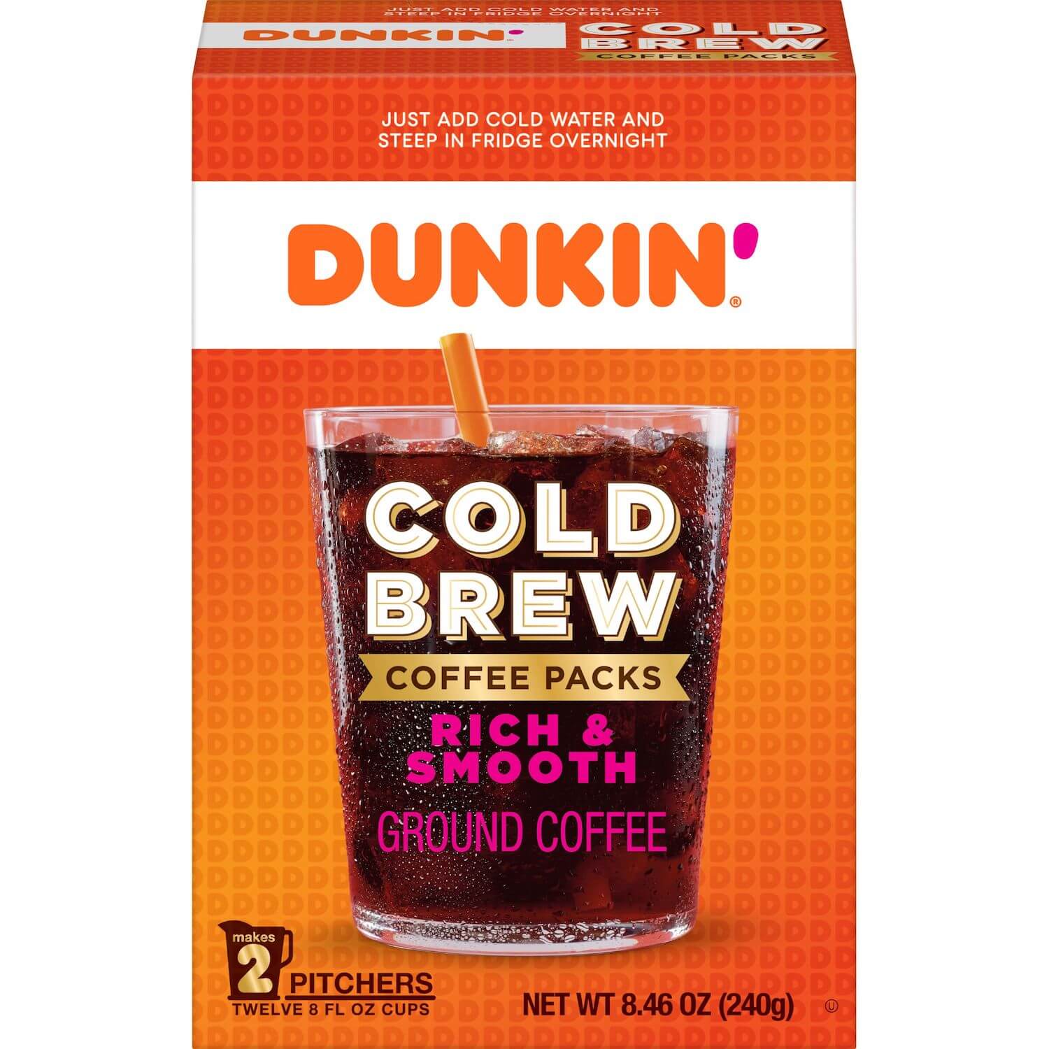 Dunkin Donuts Cold Brew Coffee Packs 240g
