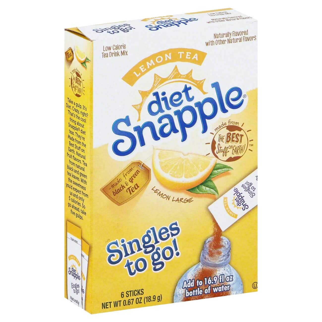 Läs mer om Diet Snapple On-The-Go Drink Mix Lemon Tea 21g