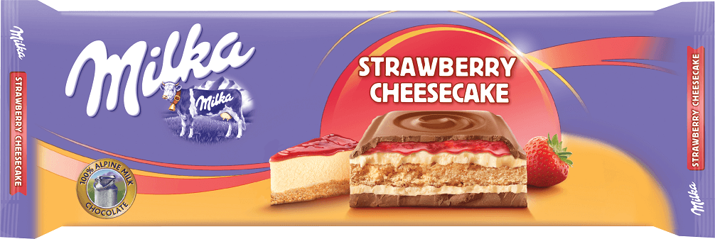 Läs mer om Milka Mmmax - Strawberry Cheesecake 300g