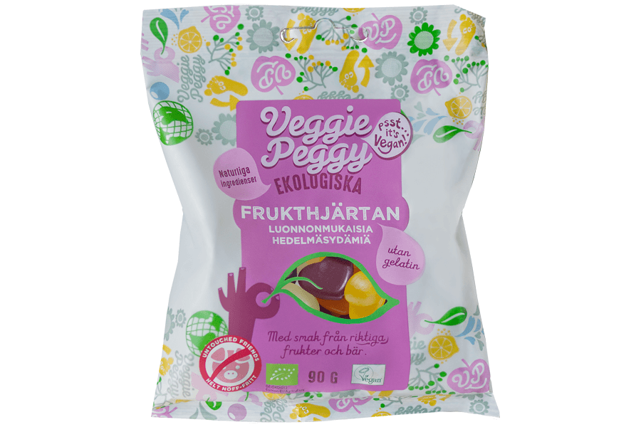 Veggie Peggy Frukthjärtan 90g