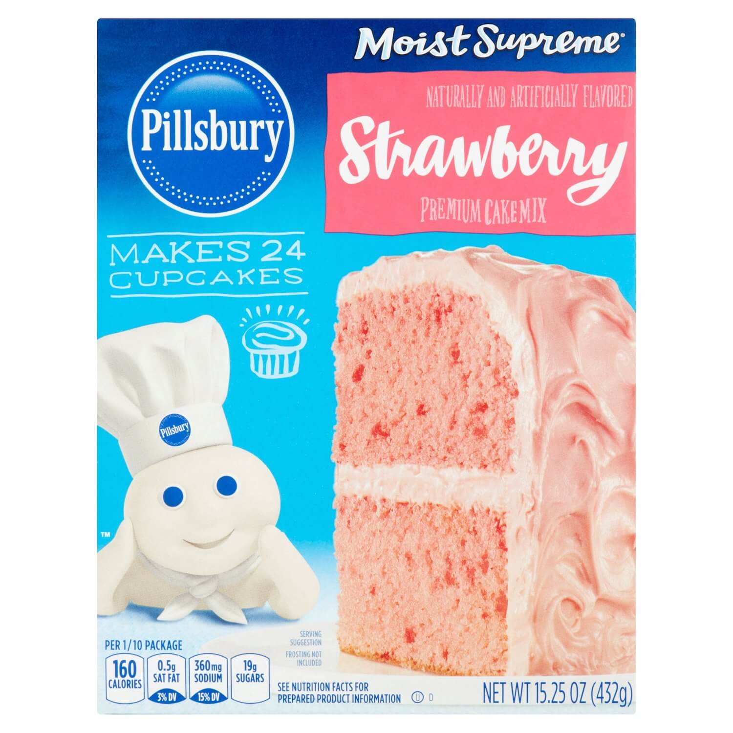Läs mer om Pillsbury Moist Supreme Premium Cake Mix Strawberry 432g