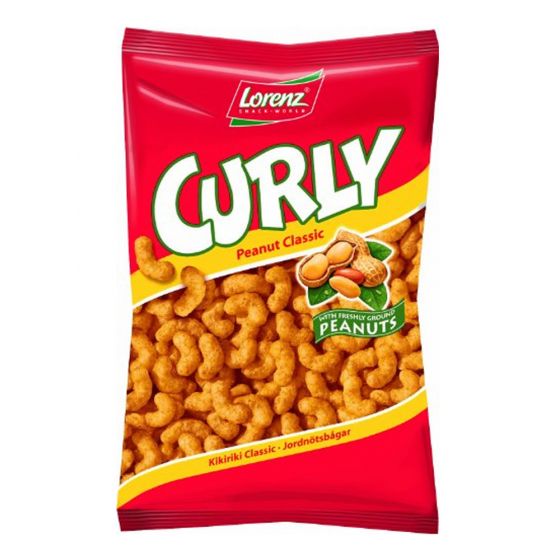 Läs mer om Lorenz Jordnötsbågar Curly Classic 120g