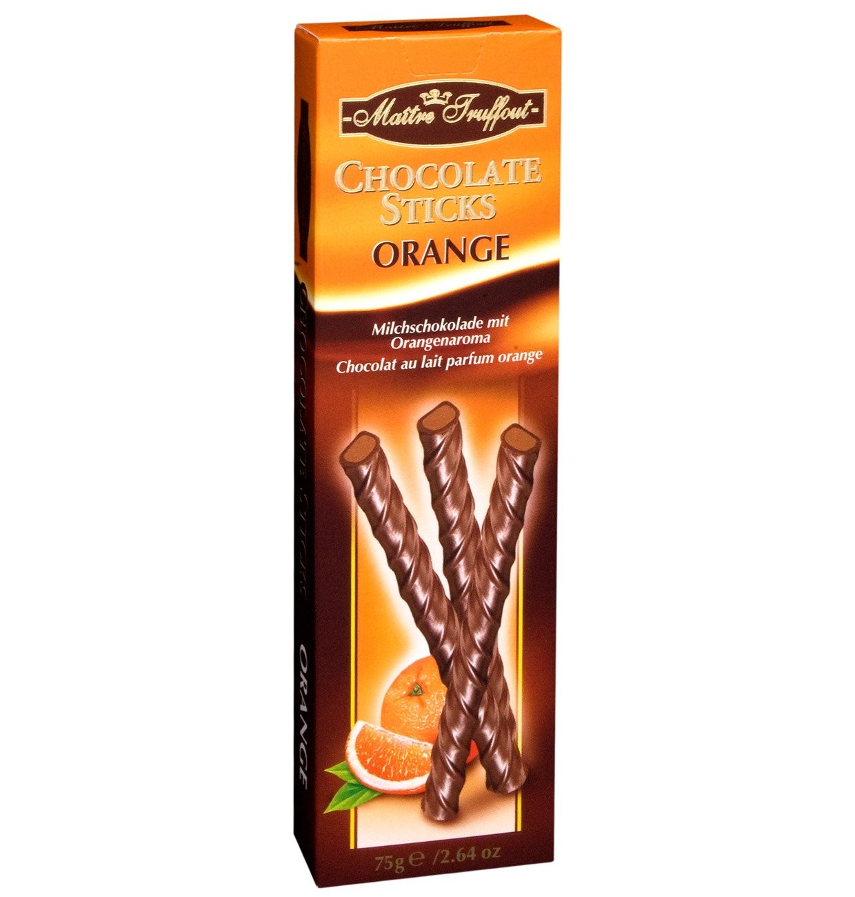 Läs mer om Maitre Truffout Chocolate Sticks Orange 75g