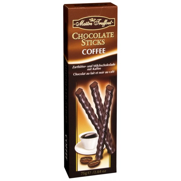 Läs mer om Maitre Truffout Chocolate Sticks Coffee 75g
