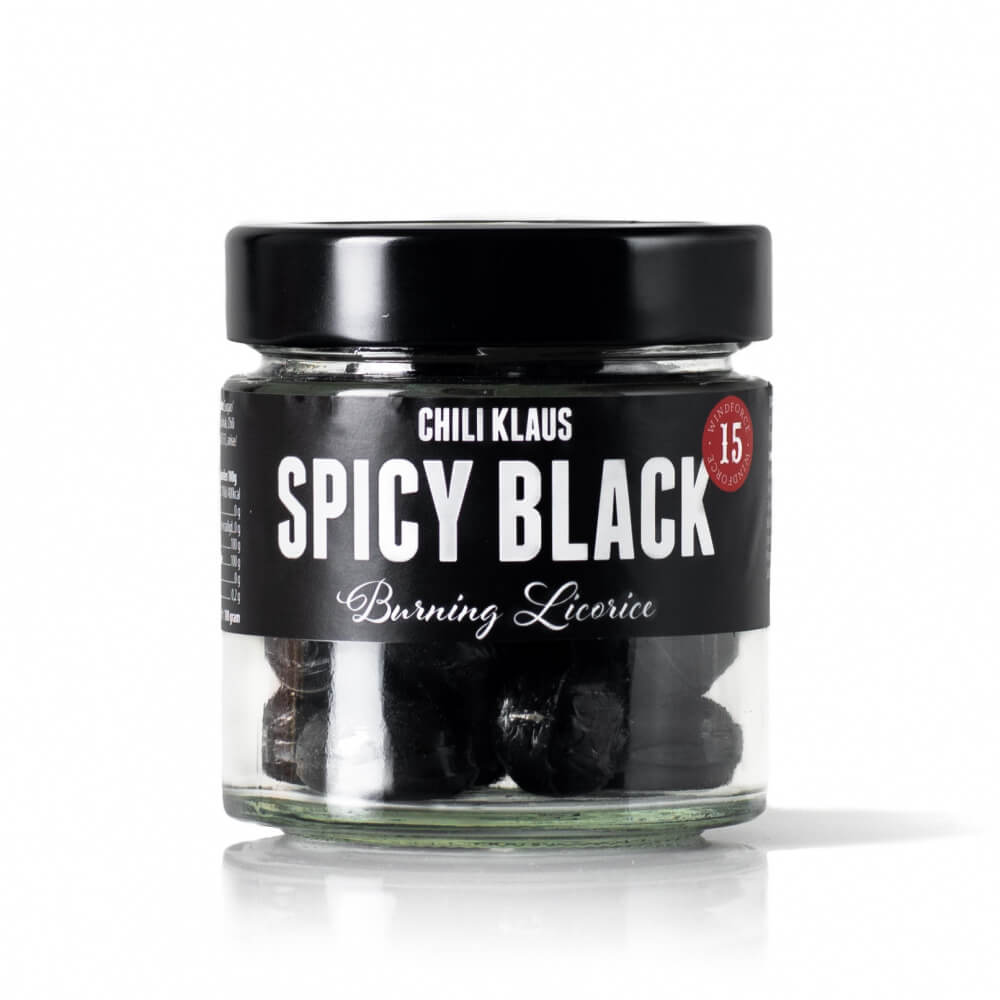 Läs mer om Chili Klaus Spicy Black Burning Licorice 100g