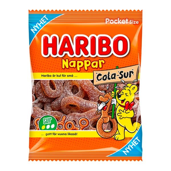 Läs mer om Haribo Sura Colanappar 70g