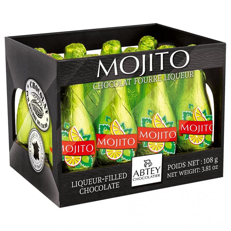 Läs mer om Casier Spritfyllda Chokladflaskor - Mojito 108g