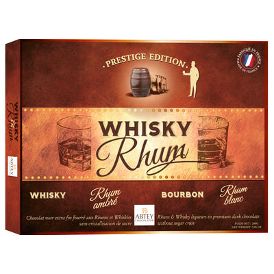 Läs mer om Abtey Prestige Edition Whisky & Rom 200g