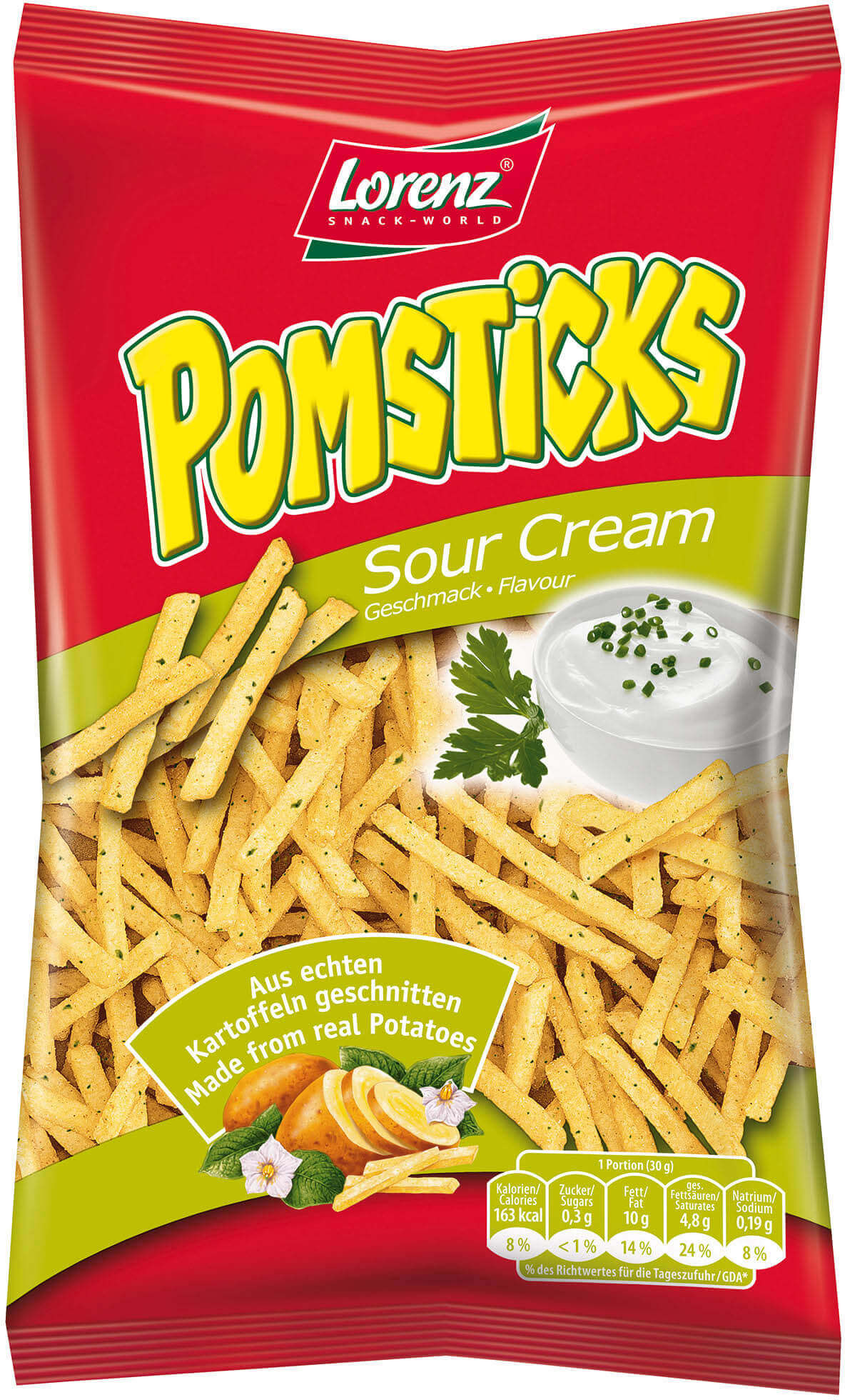 Läs mer om Lorenz Pomsticks Sour Cream 85g