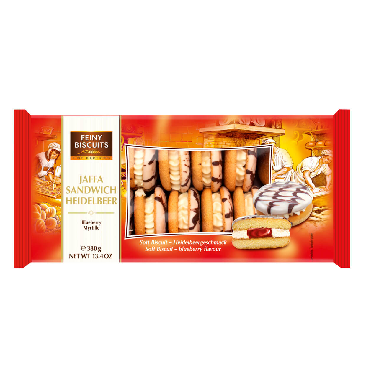 Feiny Biscuits Jaffa Sandwich Cream-Blueberry 380g