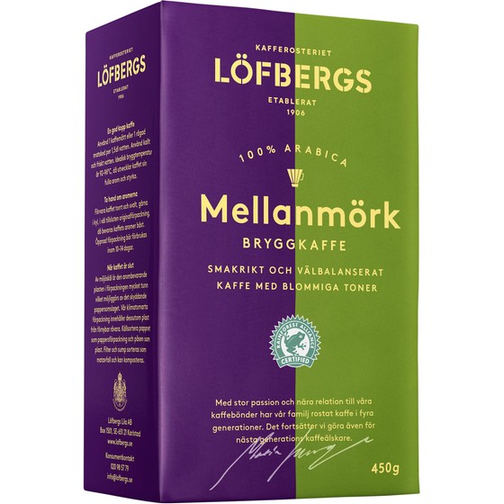 Löfbergs Mellanmörk Bryggkaffe 450g