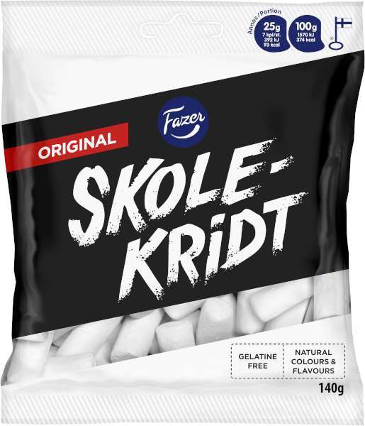 Fazer Skolekridt Påse 140g