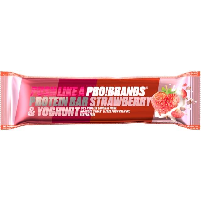 Läs mer om Pro Brands Protein Bar Strawberry & Yoghurt 45g