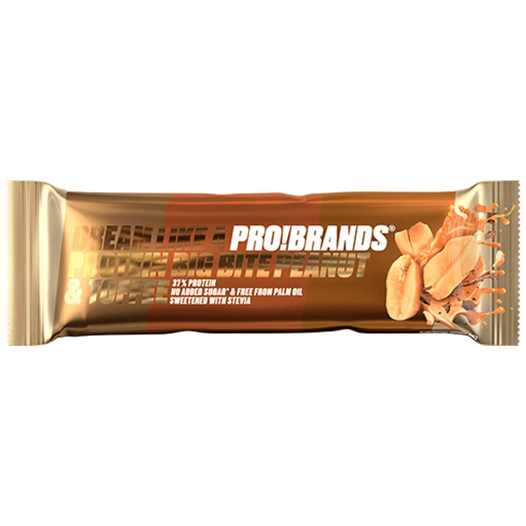 Läs mer om Pro Brands Protein Bar Big bite - Peanut & Toffee 45g